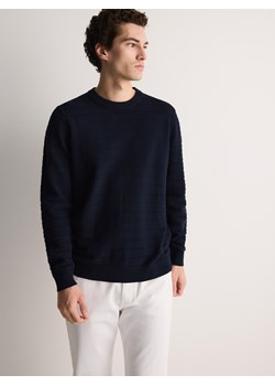 Reserved - Bawełniany sweter w paski - granatowy ze sklepu Reserved w kategorii Swetry męskie - zdjęcie 170820774