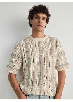 Reserved - Sweter ze strukturalnej dzianiny - wielobarwny ze sklepu Reserved w kategorii Swetry męskie - zdjęcie 170821081