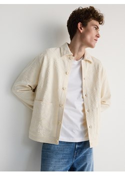 Reserved - Żakardowa kurtka koszulowa - złamana biel ze sklepu Reserved w kategorii Kurtki męskie - zdjęcie 170821164
