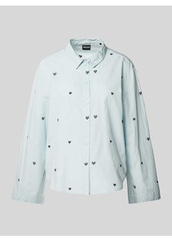 Bluzka z wyhaftowanymi motywami model ‘FREDORA HEART’ ze sklepu Peek&Cloppenburg  w kategorii Koszule damskie - zdjęcie 170821842