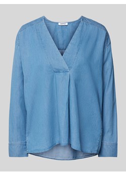 Bluzka jeansowa z dekoltem w serek ze sklepu Peek&Cloppenburg  w kategorii Bluzki damskie - zdjęcie 170821844