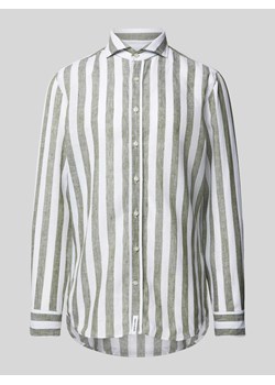 Koszula lniana o kroju slim fit z kołnierzykiem typu cutaway model ‘Hugh’ ze sklepu Peek&Cloppenburg  w kategorii Koszule męskie - zdjęcie 170821860