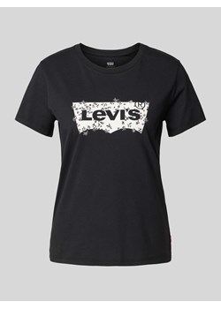 T-shirt z nadrukiem z logo i okrągłym dekoltem ze sklepu Peek&Cloppenburg  w kategorii Bluzki damskie - zdjęcie 170821873
