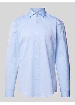 Koszula biznesowa o kroju slim fit z fakturowanym wzorem model ‘Hank’ ze sklepu Peek&Cloppenburg  w kategorii Koszule męskie - zdjęcie 170821923