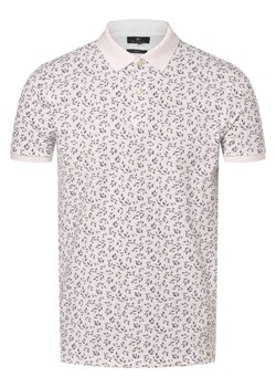 Nils Sundström Męska koszulka polo Mężczyźni Bawełna biały wzorzysty ze sklepu vangraaf w kategorii T-shirty męskie - zdjęcie 170823933
