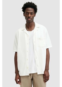 AllSaints koszula CUDI męska kolor biały relaxed ze sklepu ANSWEAR.com w kategorii Koszule męskie - zdjęcie 170825071