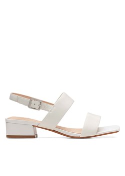 Clarks Skórzane sandały w kolorze białym ze sklepu Limango Polska w kategorii Sandały damskie - zdjęcie 170827713