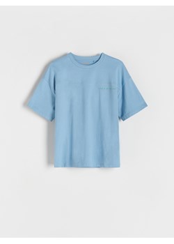 Reserved - Bawełniany t-shirt oversize - niebieski ze sklepu Reserved w kategorii T-shirty chłopięce - zdjęcie 170828521