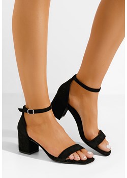 Czarne sandały na słupku Lilea V3 ze sklepu Zapatos w kategorii Sandały damskie - zdjęcie 170828882