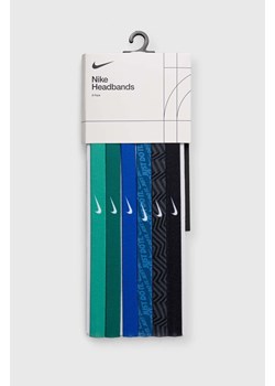 Nike opaski na głowę 6-pack kolor zielony ze sklepu ANSWEAR.com w kategorii Opaski do włosów - zdjęcie 170829861