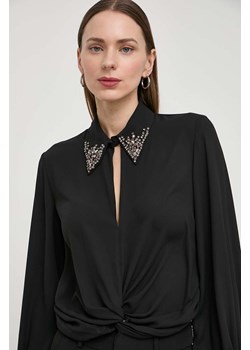 Liu Jo bluzka damska kolor czarny z aplikacją ze sklepu ANSWEAR.com w kategorii Bluzki damskie - zdjęcie 170830024
