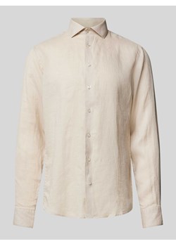 Koszula lniana z kołnierzykiem typu kent model ‘PERTH’ ze sklepu Peek&Cloppenburg  w kategorii Koszule męskie - zdjęcie 170831011