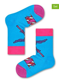 Happy Socks Skarpety (2 pary) w kolorze błękitnym ze sklepu Limango Polska w kategorii Skarpetki dziecięce - zdjęcie 170837040