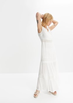 Długa sukienka z koronką, ze zrównoważonej wiskozy ze sklepu bonprix w kategorii Sukienki - zdjęcie 170837633
