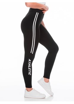Spodnie damskie legginsy 249PLR - czarne ze sklepu Edoti w kategorii Spodnie damskie - zdjęcie 170838523