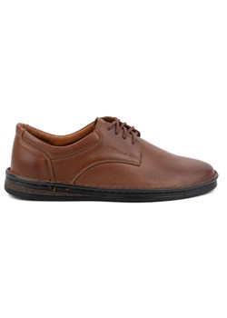 Buty męskie casual skórzane sznurowane klasyczne 925A brązowe ze sklepu butyolivier w kategorii Półbuty damskie - zdjęcie 170838532