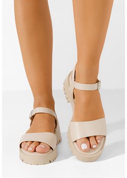 Beżowe sandały damskie Subtea ze sklepu Zapatos w kategorii Sandały damskie - zdjęcie 170838971