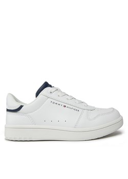 Sneakersy Tommy Hilfiger Low Cut Lace-Up Sneaker T3X9-33349-1355 S White/Blue X336 ze sklepu eobuwie.pl w kategorii Buty sportowe dziecięce - zdjęcie 170839670