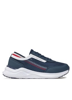 Sneakersy Tommy Hilfiger Stripes Low Cut Lace Up Sneaker T3B9-33395-1697 S Blue 800 ze sklepu eobuwie.pl w kategorii Buty sportowe dziecięce - zdjęcie 170839750