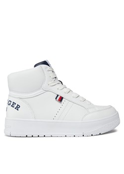 Sneakersy Tommy Hilfiger Logo High Top Lace-Up Sneaker T3X9-33362-1355 S White/Blue X336 ze sklepu eobuwie.pl w kategorii Buty sportowe dziecięce - zdjęcie 170839791