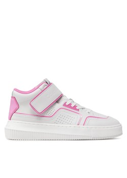 Sneakersy Calvin Klein Jeans Chunky Cupsole Laceup Mid YW0YW00691 White/Neon Pink 0LA ze sklepu eobuwie.pl w kategorii Buty sportowe damskie - zdjęcie 170839991