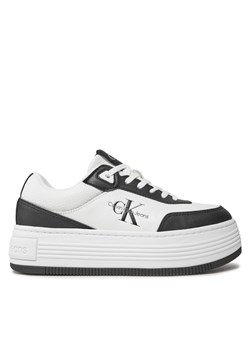 Sneakersy Calvin Klein Jeans Bold Flatf Low Lace Mix Ml Fad YW0YW01316 Black/Bright White 0GM ze sklepu eobuwie.pl w kategorii Buty sportowe damskie - zdjęcie 170840413