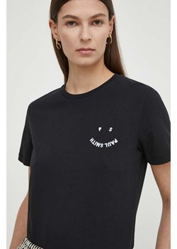PS Paul Smith t-shirt bawełniany damski kolor czarny W2R.G799E.M21154 ze sklepu ANSWEAR.com w kategorii Bluzki damskie - zdjęcie 170841323