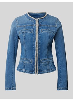 Kurtka jeansowa z obszyciem kamieniami stras model ‘GIACCA’ ze sklepu Peek&Cloppenburg  w kategorii Kurtki damskie - zdjęcie 170842064