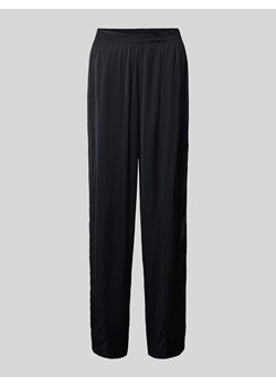 Spodnie materiałowe o rozkloszowanym kroju z przeszytymi zakładkami w pasie ze sklepu Peek&Cloppenburg  w kategorii Spodnie damskie - zdjęcie 170842203