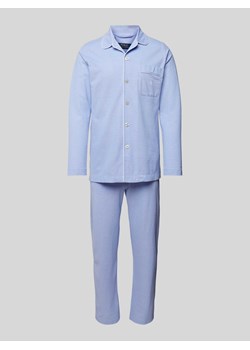 Piżama o kroju slim fit z kieszenią na piersi ze sklepu Peek&Cloppenburg  w kategorii Piżamy męskie - zdjęcie 170842591