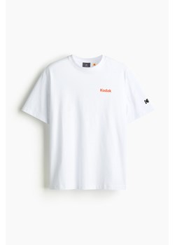 H & M - T-shirt Loose Fit - Biały ze sklepu H&M w kategorii Bluzki damskie - zdjęcie 170842792