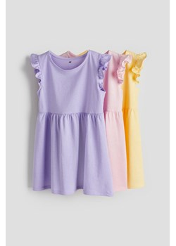 H & M - Dżersejowa sukienka 3-pak - Fioletowy ze sklepu H&M w kategorii Sukienki dziewczęce - zdjęcie 170842860