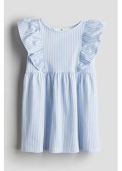 H & M - Dżersejowa sukienka z falbanami - Niebieski ze sklepu H&M w kategorii Sukienki dziewczęce - zdjęcie 170842934