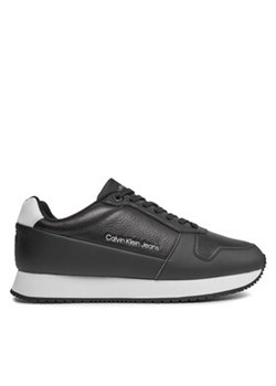 Calvin Klein Jeans Sneakersy Retro Runner Low Lth In Sat YM0YM00863 Czarny ze sklepu MODIVO w kategorii Buty sportowe męskie - zdjęcie 170846513