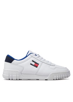Tommy Jeans Sneakersy Retro Leather Cupsole EM0EM01068 Biały ze sklepu MODIVO w kategorii Buty sportowe męskie - zdjęcie 170847430