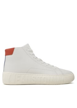 Tommy Jeans Sneakersy Tjm Outsole Mid Cut EM0EM01218 Biały ze sklepu MODIVO w kategorii Trampki męskie - zdjęcie 170847792
