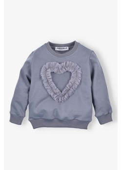 Bluza dla dziewczynki  z sercem szara ze sklepu 5.10.15 w kategorii Bluzy dziewczęce - zdjęcie 170850700