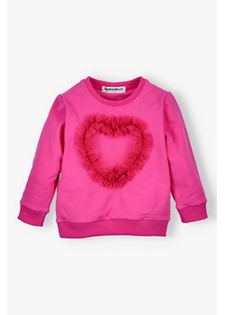 Bluza dla dziewczynki  z sercem różowa ze sklepu 5.10.15 w kategorii Bluzy dziewczęce - zdjęcie 170850702