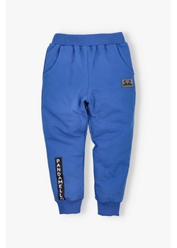 Spodnie chłopięce bawełniane Pandamello niebieskie ze sklepu 5.10.15 w kategorii Spodnie chłopięce - zdjęcie 170850724