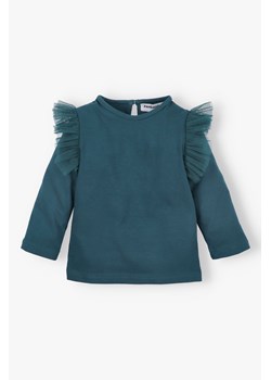 Bluzka Mila z z ozdobną falbankę ciemnozielona ze sklepu 5.10.15 w kategorii Bluzki dziewczęce - zdjęcie 170850763
