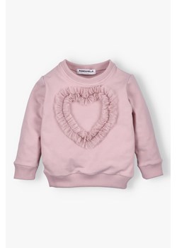 Bluza dla dziewczynki  z sercem jasnoróżowa ze sklepu 5.10.15 w kategorii Bluzy dziewczęce - zdjęcie 170850792