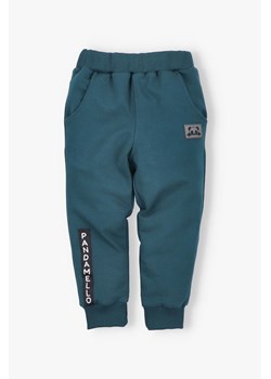 Spodnie chłopięce bawełniane Pandamello ciemnozielone ze sklepu 5.10.15 w kategorii Spodnie chłopięce - zdjęcie 170850811