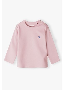 Różowa bawełniana bluzka niemowlęca - długi rękaw 5.10.15. ze sklepu 5.10.15 w kategorii Kaftaniki i bluzki - zdjęcie 170850842