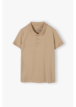 Beżowa bluzka polo bawełniana dla chłopca ze sklepu 5.10.15 w kategorii T-shirty chłopięce - zdjęcie 170850861
