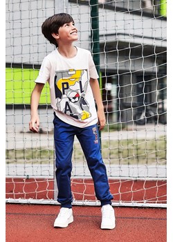 Biały t-shirt chłopięcy bawełniany z nadrukiem- Play ze sklepu 5.10.15 w kategorii T-shirty chłopięce - zdjęcie 170850910