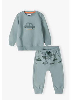 Bawełniany komplet niemowlęcy z elementami 3D - bluza i spodnie ze sklepu 5.10.15 w kategorii Dresy dla niemowlaka - zdjęcie 170850914