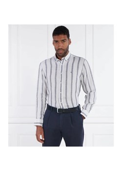 Tommy Hilfiger Lniana koszula TRIPLE STRIPE | Regular Fit ze sklepu Gomez Fashion Store w kategorii Koszule męskie - zdjęcie 170851350
