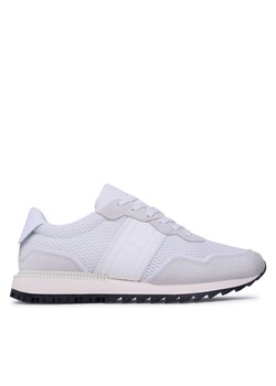 Sneakersy Tommy Jeans Runner Mix Material EM0EM01167 White YBR ze sklepu eobuwie.pl w kategorii Buty sportowe męskie - zdjęcie 170853884
