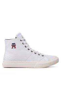 Sneakersy Tommy Hilfiger Th Hi Vulc Street Leather FM0FM04739 White YBS ze sklepu eobuwie.pl w kategorii Trampki męskie - zdjęcie 170854243
