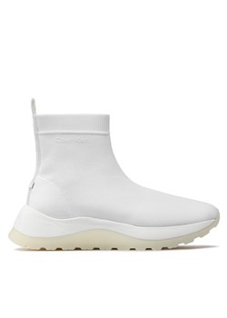 Sneakersy Calvin Klein 2 Piece Sole Sock Boot-Knit HW0HW01338 Biały ze sklepu eobuwie.pl w kategorii Buty sportowe damskie - zdjęcie 170854690